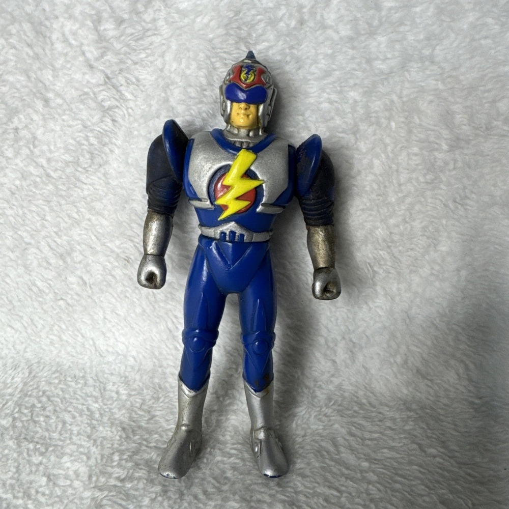 Vintage‎ PVC Mega Power Fighters Flash Blue 4.7" Action Figure
